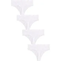Next High-Waist-String 4er-Pack Hochbund-Slips mit Bogenkante,Tanga (4-St)