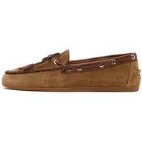 Derimod Loafer aus Veloursleder Loafer Echtes Wildleder, Lederinnenfutter, TPU-Sohle, Slip-On, Mokassin-Naht