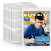 Organizabel Schulheft 15x Buchumschlag DIN A4 transparent - Buchhülle & Umschlag, strapazierfähig