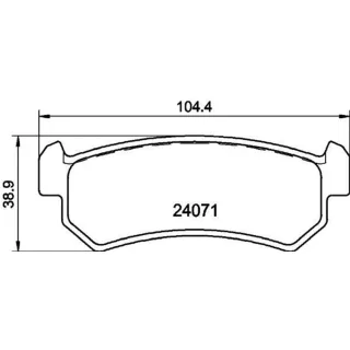 Hella Bremsbel?ge hinten Chevrolet Lacetti Nubira Daewoo Lacetti Nubira