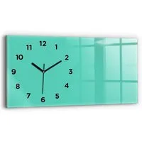 Tulup Wanduhr Wanduhr Glasuhr Rechteckige Wanduhr 60x30 cm Uhr aus Gehärtetem Glas