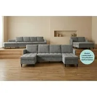 Dorel Home Wohnlandschaft LINDHUS, Chenille, Modulsofa, verschiedene Stellvarianten