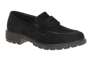 ECCO 231333 METROPOLE VIENNA WOMEN LOAFER BLACK Echtleder Slipper Blockabsatz