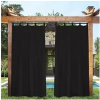BTTO V&G Gardine Outdoorgardine Blackout Vorhang Wasserdicht (2 St), Lichtschutz, Balkon Vorhang mit Magic Tape