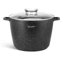 Edenberg Kochtopf Großer Topf 10L Suppentopf Kompotttopf Spargeltopf Steinbeschichtung, Aluminiumguss, Keramik (Sehr hochwertig, 2-tlg., Eine ideale Geschenkidee)