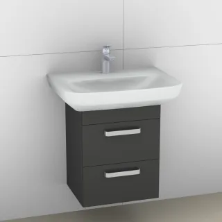 Artiqua 414 Waschtischunterschrank für Sentique 514365 Anthrazit Glanz, 414-WU2L-V14-7065-51 414-WU2L-V14-7065-51