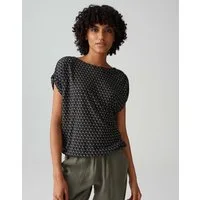 OPUS Print-Shirt SEKADI MINIMAL aus fließender Viskose