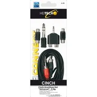 HEITECH Stereo-Cinch-Anschluss-Set"Universal", 5 tlg. Adapter Buchse Audio-Adapter