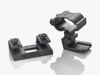Helmhalter Komplettsystem | Ultra Lux pro | zertifiziert für AL-EX, Dräger, Schuberth | Kunststoff | extrem leicht | DIN EN 443:2008 | funktional