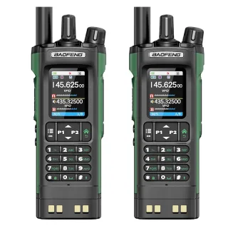 2Pcs Baofeng BF-UV32 GPS Walkie Talkie 10W Long Range Multi Band Bluetooth App 1000 Channels USB-C EU Charge Portable 2-