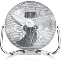Brandson Windmaschine Chrom Bodenventilator im Retro Stil, hoher Luftdurchsatz, 200W, Silber, 53,5 cm Durchmesser, NTV Sieger 2026, robuster Stand, stufenlos neigbar, GS-Geprüft