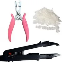 hair2heart Echthaar-Extension Rebonding Set für Bonding Extensions