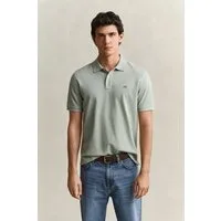 Gant Poloshirt REG SHIELD SS PIQUE POLO mit Logo und Flachstrickkragen 100% Baumwolle Pique
