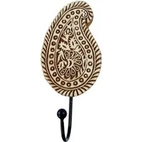 Guru-Shop Kleiderhaken Indischer Wandhaken Ornament - Paisley