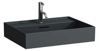 LAUFEN Waschtisch Kartell · LAUFEN 460x600x145, 1 Hahnloch, mit Überlauf, graphit matt H8103337581041