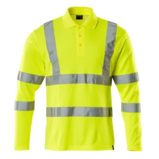 MASCOT Polo-Shirt, Langarm SAFE CLASSIC Hi-vis Gelb 4XL - 18283-995-17-4XL