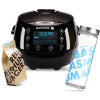 Reishunger Reiskocher REISHUNGER Digitaler Reiskocher, schwarz, 1,5L, Kennenlernset, 860 W, Fuzzy Logic mit 7-Kochphasen-Technologie