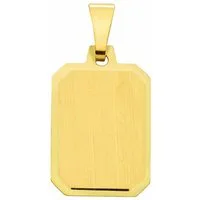 Adelia´s Anhänger mit Gravur Damen 585 Gold Gravurplatte Anhänger, Goldschmuck für Damen