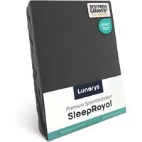 Lunarys Spannbettlaken SleepRoyal, Jersey-Elasthan, Gummizug: rundum, (1 Stück), 90x200 cm, 250 g/m², extrem hochwertig, Luxus Multi-Stretch Laken