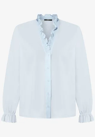 zero - Bluse mit Rüschen skyway - Gr. - 36