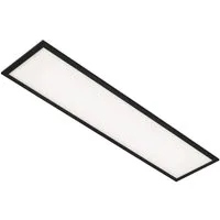 Briloner Leuchten LED Panel 7067015 Simple, LED fest integriert, Neutralweiß, Deckenlampe, 100x25x6cm, Schwarz, 22W, Wohnzimmer, Schlafzimmer, Flur