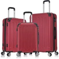 Flexot Hartschalen-Trolley F-2045 Kofferset, 360° Rollen, robuster Reisekoffer, Bordcase, 4 Rollen, Robuster und moderner Koffer mit vier 360° Rollen und Zahlenschloss