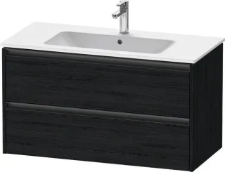 Duravit Ketho.2 Waschtischunterbau wandhängend Eiche Schwarz Matt 1010x480x550 mm - K25264016160000 K25264016160000