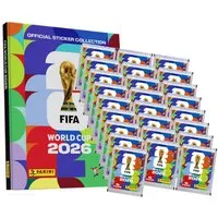 Panini Sammelkarte Fifa World Cup 2026 Sticker - WM Sammelsticker, - 1 Hardcover Album + 25 Tüten