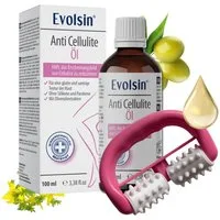 Evolsin Körperöl Evolsin® Anti Cellulite Öl – Straffendes Körperöl mit Roller