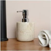 wohnfreuden Seifenspender Marmor Seifenspender Lasa creme, 30836