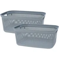 Koopman Wäschekorb Wäschewanne Kunststoff 30 L 2 er Set (Set, 2 St., Packung), 4 Farben, Hellblau, 30L, Wäschebehälter, Kunststoff