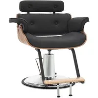 Barberpub Stuhl Barberpub Friseurstuhl Friseursessel Retro Kunstleder 8261, Höhenverstellbar für Herren Damen