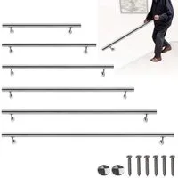 Duschparadies Handlauf Edelstahl Handlauf Wandhandlauf Treppengeländer Innen & Außen Geländer, 80 cm Gesamtlänge, (Packung), 304 Edelstahl Rostbeständigkeit