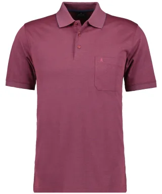 RAGMAN - Softknit-Polo mit Brusttasche, kurzarm beere - Gr. - L