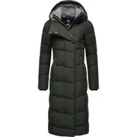 Ragwear Wintermantel Pavla Long extralanger Winterparka mit Teddyfutter und Kapuze