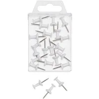WEDO Pinnnadel 20 Pinnnadeln in Diabolo-Form - weiß, Nadellänge = 1,1 cm