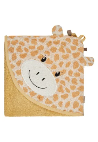 Sterntaler Kapuzenbadetuch 100x100 cm Giraffe Kaya mit 3D-Elementen