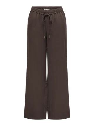 JDY - JDYFINN MW BELT WIDE PANT WVN Coffee Bean - Gr. - L