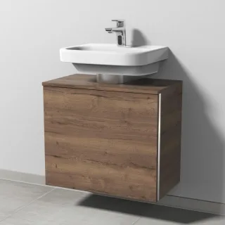 Sanipa 3way Universal-Waschtischunterbau mit 1 Auszug, Eiche-Tabak BR60050