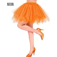 Widmann S.r.l. Kostüm Petticoat Tütü für Damen 40 cm, Orange