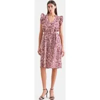 seidensticker Sommerkleid Ohne Arm V-Neck Druck