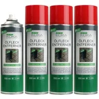 KOKA 4x Ölfleck-Entferner 2,2 L Spray Öl Fleckentferner Steinbodenreiniger (Set, [- 4x Spraydose Bindemittel Ölfleckentferner Öl Ex Pflaster Fliesen Beton Naturstein)