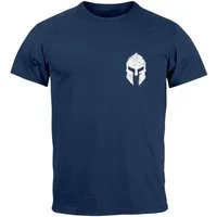 Neverless Print-Shirt Herren T-Shirt Logo Print Sparta-Helm Spartaner Gladiator Krieger mit Print