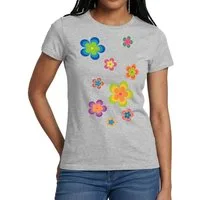 Spreadshirt T-Shirt Hippie Flower Power Blumen Frauen T-Shirt (1-tlg)