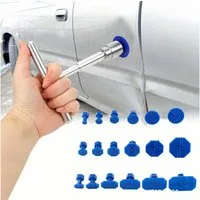 Realb2b Reparatur-Set Karosserie Dellen Entferner Set Gleithammer 18 Adapter DIY Werkzeug, DIY Karosserie Reparatur Werkzeugset, 19-St., Komplettset zur Dellenentfernung mit Gleithammer und Pilzen, Dellenentfernung ohne Lackschaden mit Gleithammer 18