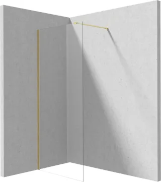 Neuesbad WALK-IN Dusche Wand, Gold Gebürstet 90 CM NB1DEKTJR39P1