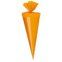 Livepac Office Schultüte Bastel Schultüte / Länge: 35cm / rund / Farbe: glanzlackiert orange