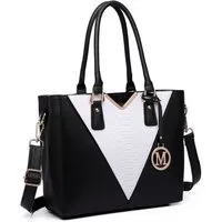 Miss Lulu Handtasche Handtasche Damen V-förmig – Große Schultertasche für Büro & Arbeit