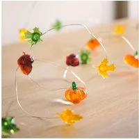 Lights4fun LED-Lichterkette 30er Lichterkette Herbstfarben