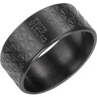True Rebels Fingerring Bandring aus Edelstahl, in schwarz, für Männer